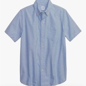 Gap Boys Light Blue Short Sleeve Oxford Shirt